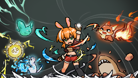CoffeeCat0825's tweet photo. 새로운 메인 타이틀 이미지

#엘리멘테일 #ElemenTale #인디게임 #IndieGame #pixelArt https://t.co/01O8nnUMWB