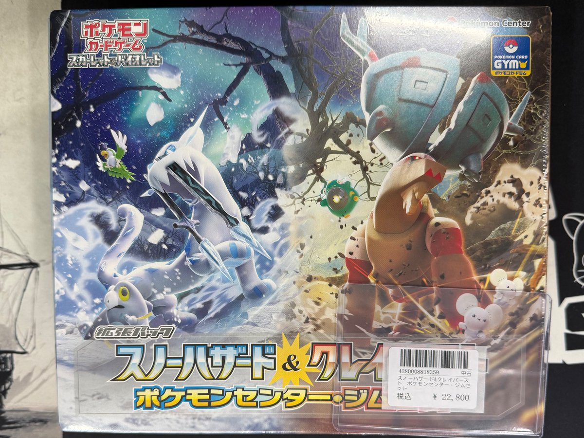 スノーハザード&クレイバーストポケモンセンタージムセット入荷いたし