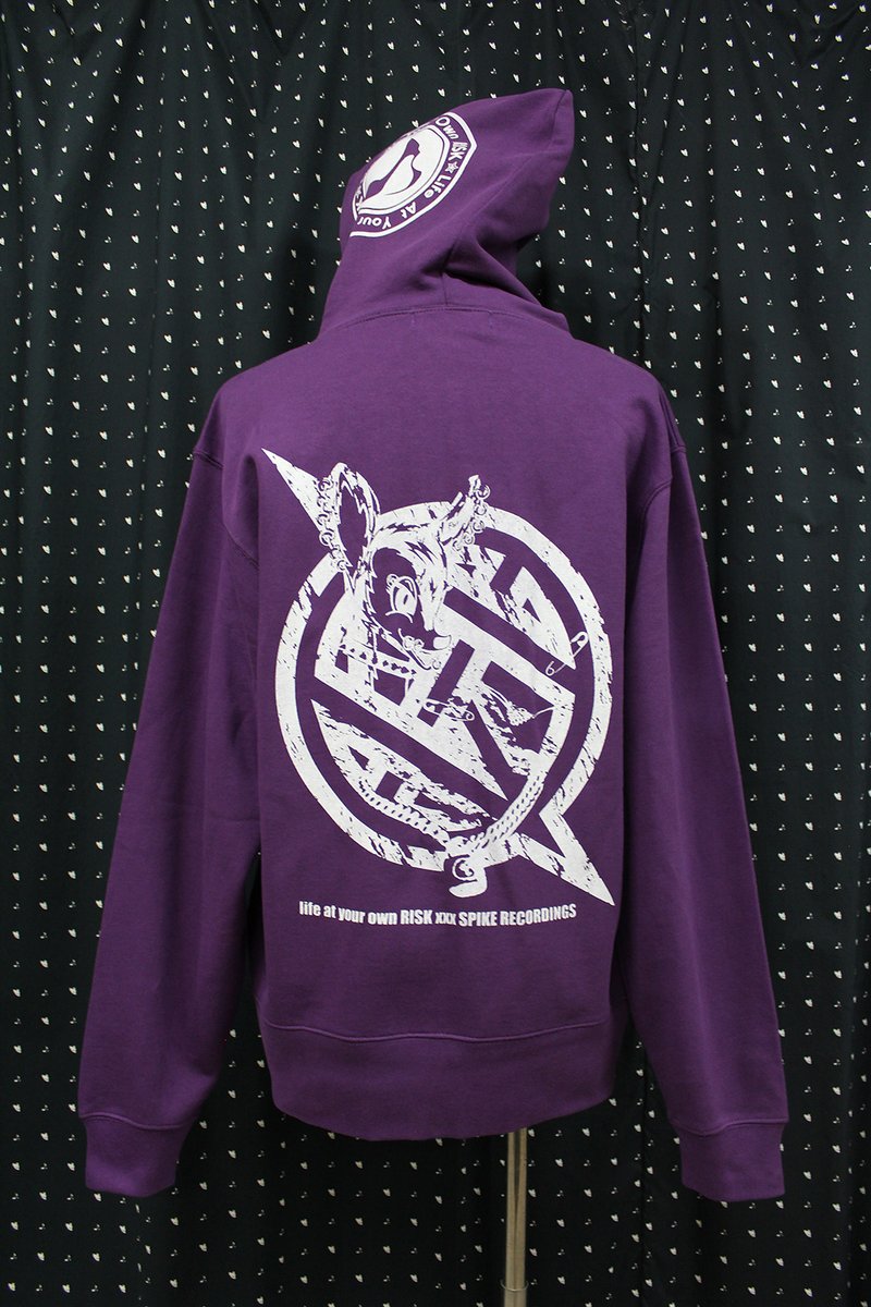 life at your own RISK×××SPIKE RECORDINGS コラボZIP PARKA【PURPLE