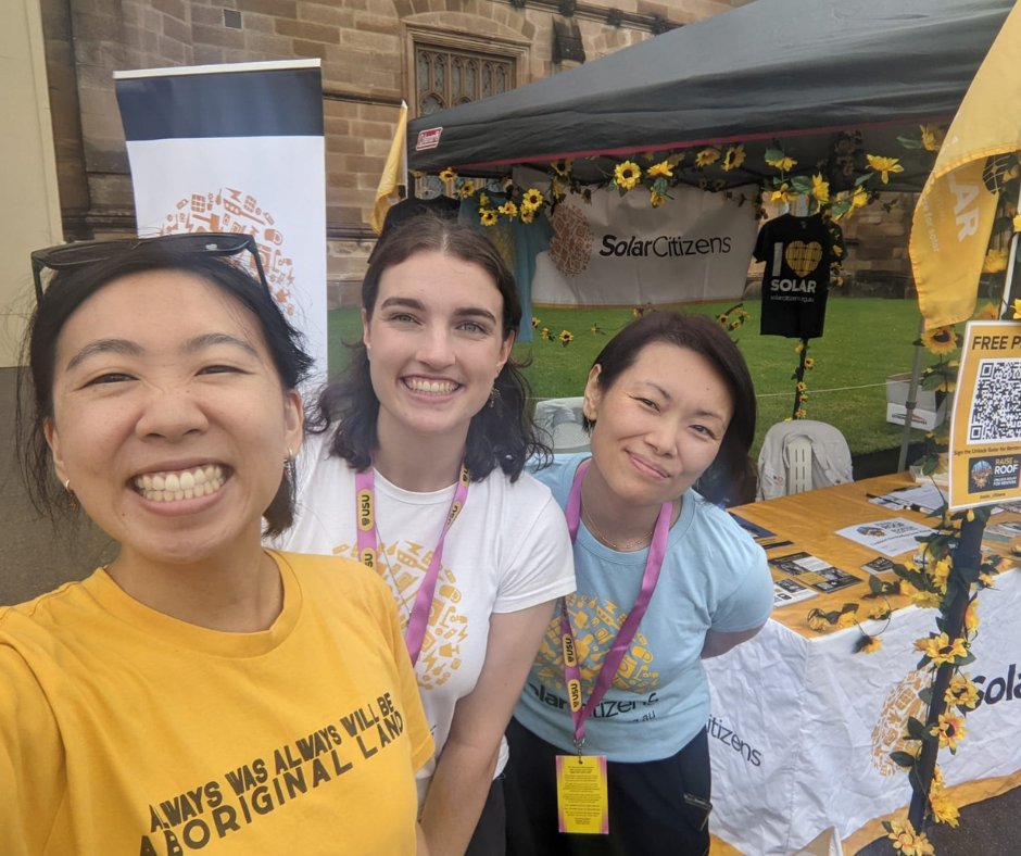 solarcitizens's tweet image. O-Week, you’ve been a vibe ☀️✨
We had SO much fun visiting the University of Canberra and the University of Sydney!

🖊️Sign the petition to unlock solar for renters bit.ly/3OyFFUv

#cleanenergy #rooftopsolar #oweek #usyd #uc