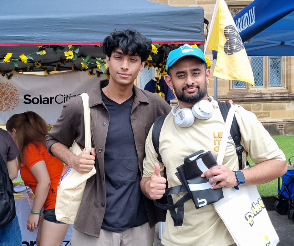 solarcitizens's tweet image. O-Week, you’ve been a vibe ☀️✨
We had SO much fun visiting the University of Canberra and the University of Sydney!

🖊️Sign the petition to unlock solar for renters bit.ly/3OyFFUv

#cleanenergy #rooftopsolar #oweek #usyd #uc