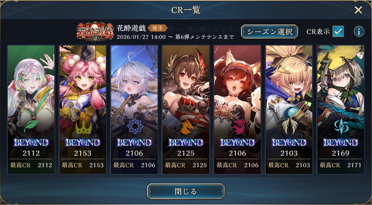 前人未到全CR2100達成！！！！！

#シャドバWB