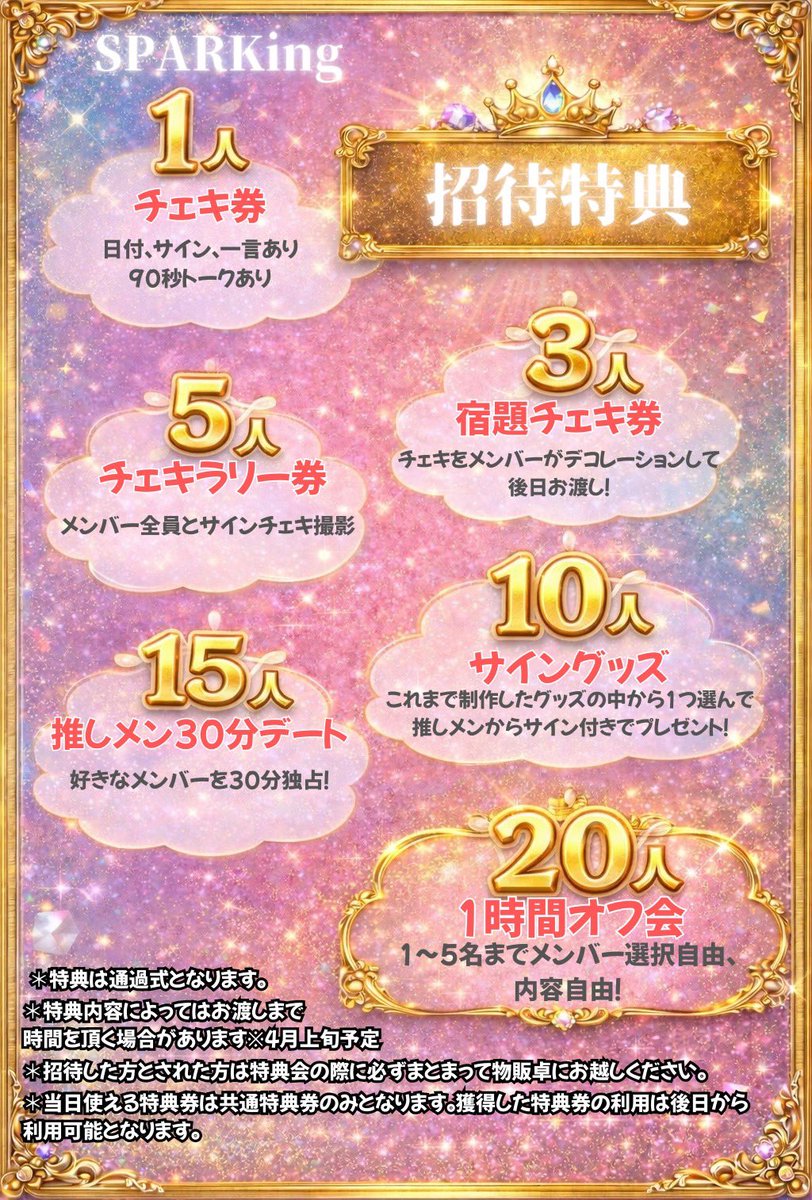 SPARKingタイムテーブルでました！✨️ 事前お目当て数14位でした