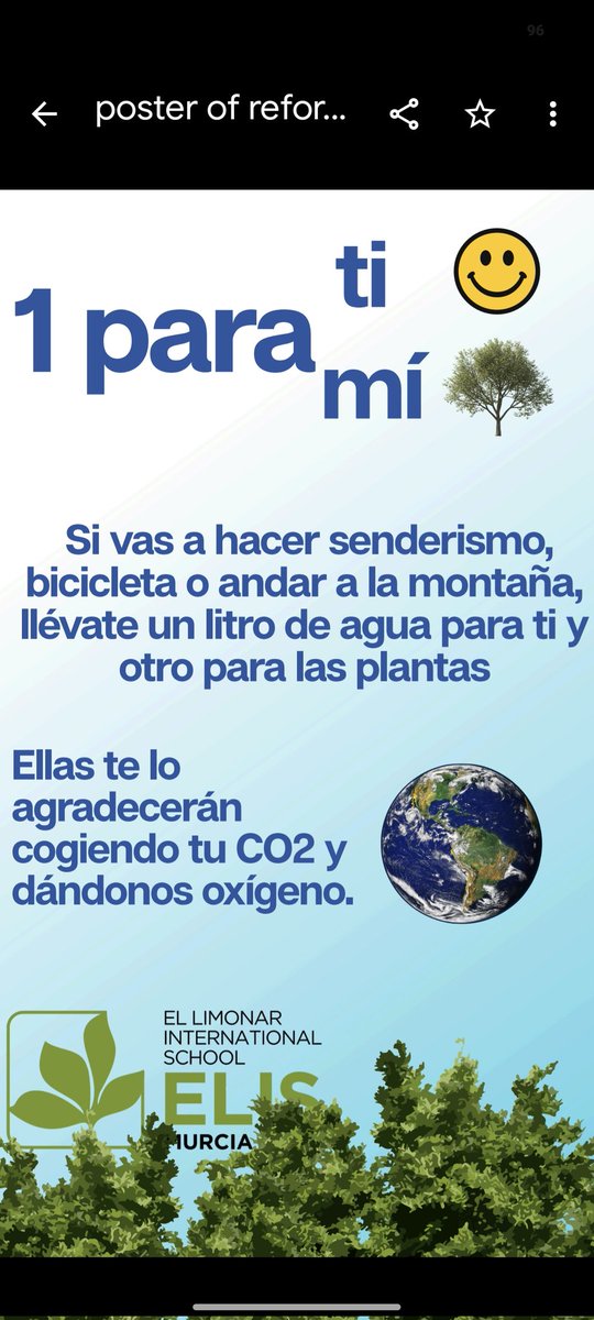 Mi amigo <a href="/Pedro79866122/">Pedromorfosis</a> me indica que sus alumnos de 6° han diseñado esta campaña tan bonica para ayudar a la vegetación que nos rodea. 
Un aplauso para ellos. Tenemos mucho que aprender de los que vienen.