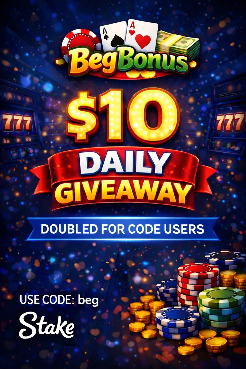 💸 $10 $SOL DAILY GIVEAWAY 💸

And if you’re using code beg…
it’s doubled. 🔥

❤️ Like
🔁 Repost
👣 Follow

Good luck… may the slots treat you better than your last “safe” bet. 😈🎲

BegBonus - Your #1 degen buddy 🎲🔥
From first spin to true degen 🎰💎

👉 Get started here: