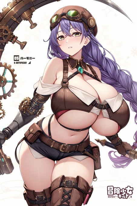 『冒険少女ギルド♦️』ジョブチェンジシリーズ05 - ハーモニーちゃん
ギルドの冷静沈着で頼れるお姉さん。飽くなき探求心で、至高の魔導技師への道を邁進中⚙️ 