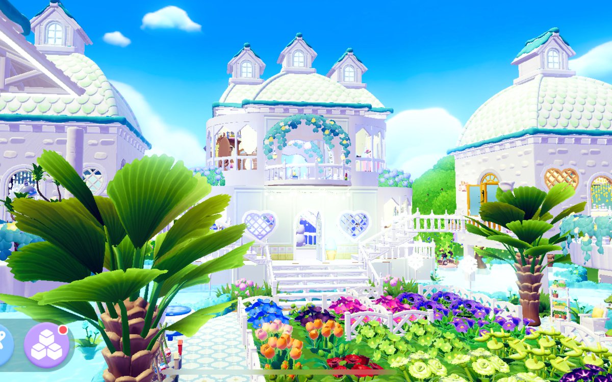 ◁before
   after▷

ピンクに飽きたので、ブルー系に色変⟡

#ハートピアスローライフ #heartopia 
#ハートピアスローライフ建築部