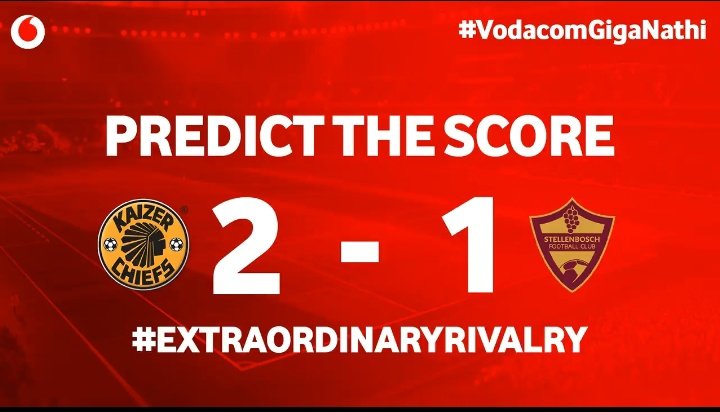 Lisborn_Paris's tweet photo. @KaizerChiefs @Vodacom Kaizee Chiefs 2-1 Stellenbosch

#VodacomGiganathi
#EXTRAORDINARYRIVALRY https://t.co/PAYcaXG6FH
