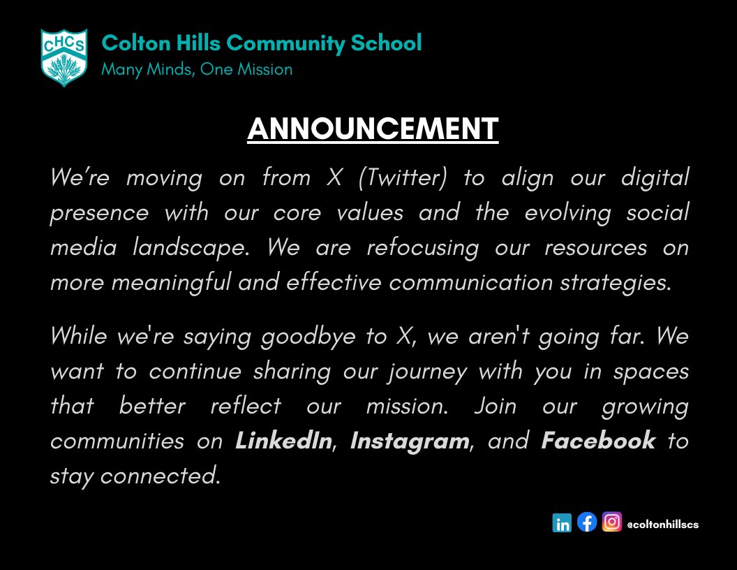 Colton Hills Community School tweet media