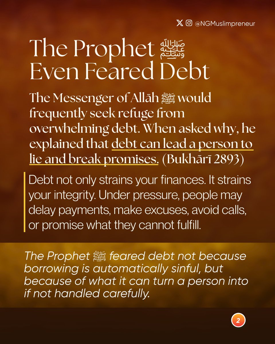 NGMuslimpreneur's tweet photo. #NextGenMuslimpreneurs #HalalWealth #Debt #Loan #MuslimEntrepreneur #Barakah #HalalBusiness #HalalDealings #RamadanBusinessSeries https://t.co/cNDAggIvQG