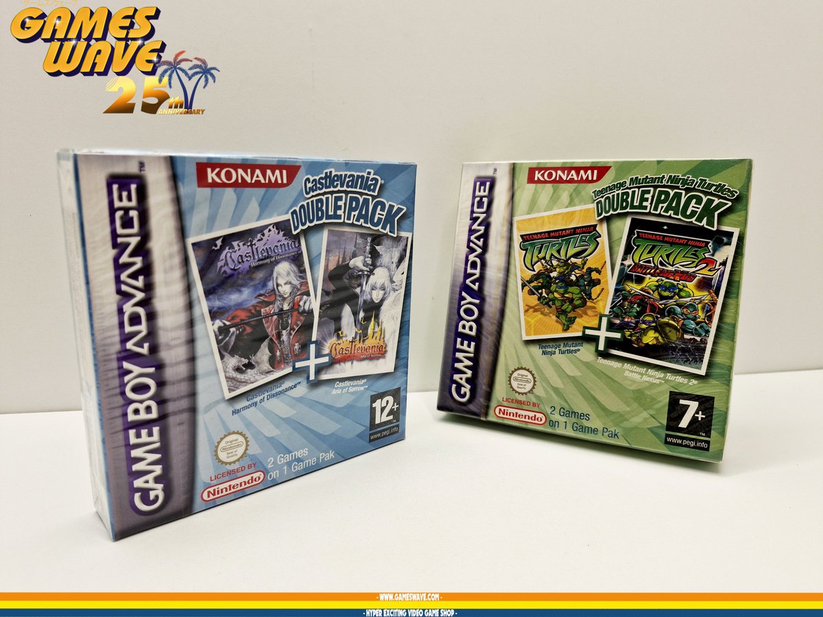 🚨Un Restock Nintendo SFC &amp; GBA😍
▶️SFC: Rockman 7, Super Genjin 2, Final fight 2 &amp; Twin Bee Rainbow Bell Adventure.
▶️Castlevania Double Pack GBA Neuf.
▶️Teenage Mutant Ninja Turtles Double Pack GBA Neuf.
DISPO⤵️
gameswave.com/list.php?cat=r…

#retrogaming #Nintendo #Superfamicom #GBA