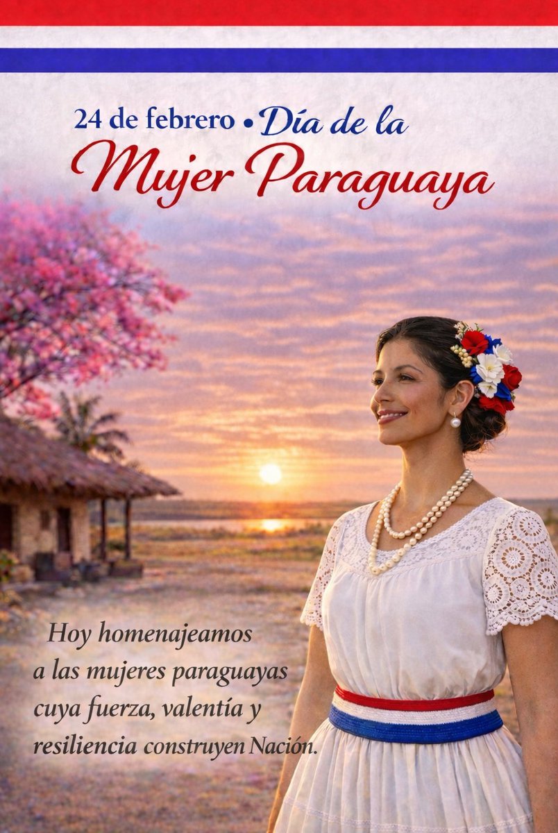 Con ocasión del Día de la Mujer Paraguaya, la Embajada del Paraguay en Chile rinde homenaje a todas las mujeres paraguayas y expresa su reconocimiento a su fuerza, valentía y resiliencia, virtudes que honran nuestra historia y contribuyen a la construcción de la Nación. 🇵🇾