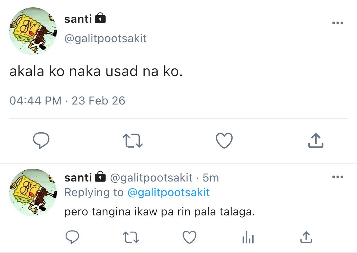 a couple minutes 
a #harukyu filo au

lahat naka usad na—pwera kay Eros na kahit anim na taon na ang nakalipas, pakiramdam niya kahapon lang nangyari ang lahat.