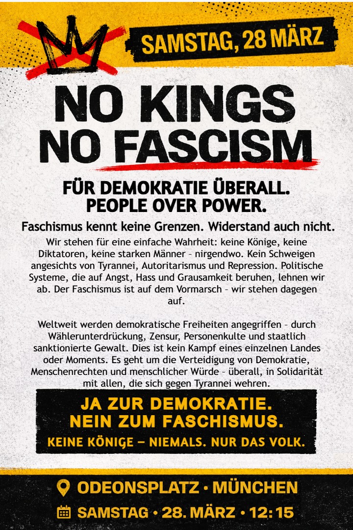 ScienceMarchMUC's tweet photo. @ZelenskyyUa #ProScience #ScienceMarcheV #ProDemocracy
#NoKings #NoFascists #GegenRechtsExtremismus
#Demo #Munich #Germany
March 28, 2026, Odeonsplatz.
#ICEout of Europe
#LAVA (local and very angry) melts #ICE
#GetRussiaOutOfUkraine https://t.co/pO7E9ChQLQ