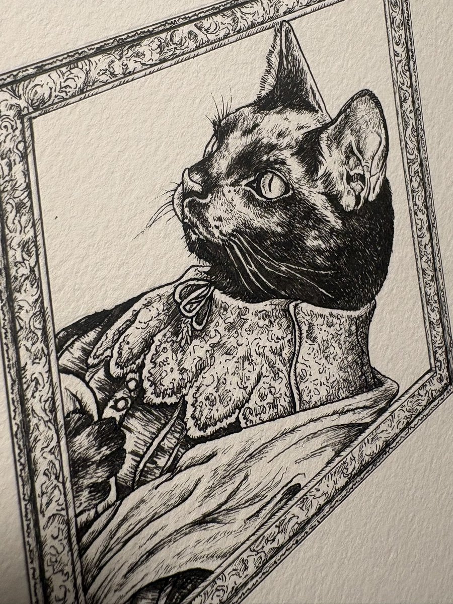 #ペン画 #イラスト #絵描き #黒猫 #art