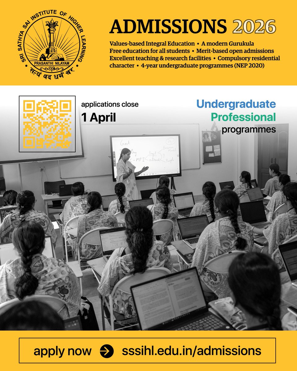 Sri Sathya Sai Institute of Higher Learning tweet media