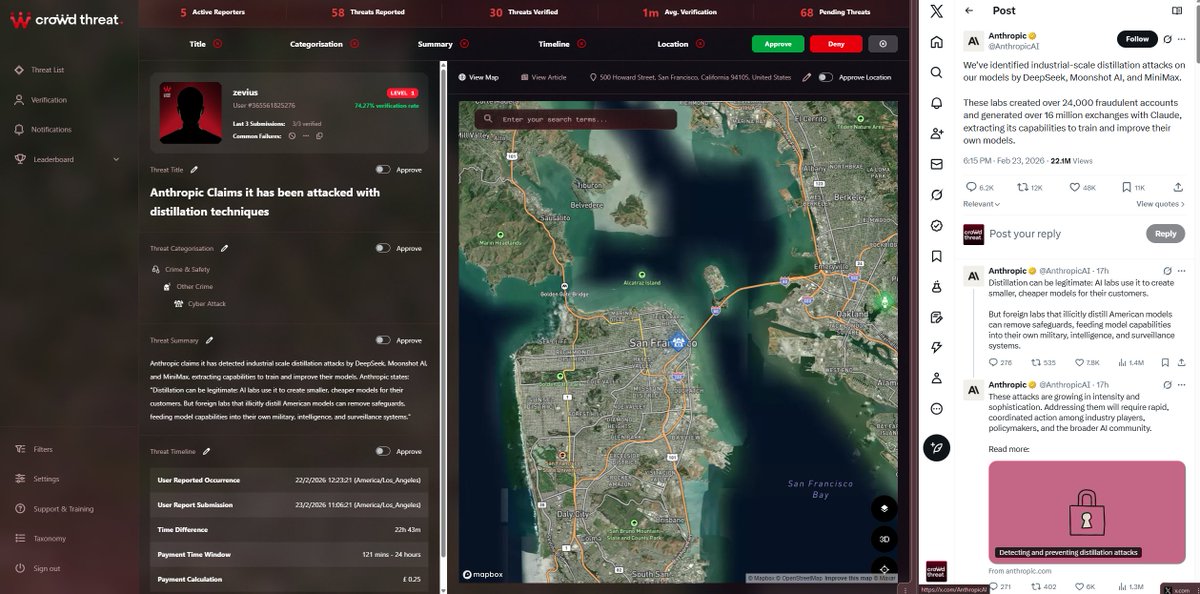 Anthropic has identified industrial-scale distillation attacks by labs including DeepSeek, Moonshot AI, and MiniMax. These entities created over 24,000 fraudulent accounts to extract Claude’s capabilities via 16 million exchanges for model training. 

This scale highlights a