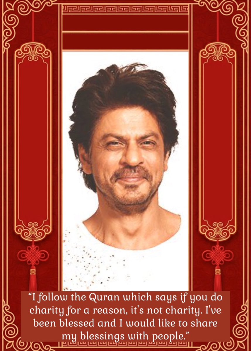 ShahRukhsWorld's tweet photo. “I believe that charity should be done in silence and with dignity. One cannot speak about their charitable acts because it loses its purpose. I have been privileged to be able to use my status as a public personality to champion causes close to my heart.”
#ShahRukhKhan ♥️ https://t.co/8sPWOqwIjh