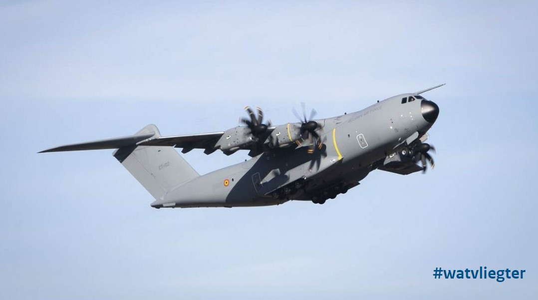 dhcluchtmacht's tweet photo. Deze week voert de bemanning van een A400M transportvliegtuig van de Belgische Luchtmacht een aantal trainingsvluchten uit vanaf Maritiem Vliegkamp de Kooy. #watvliegter https://t.co/uzeI1knsWS