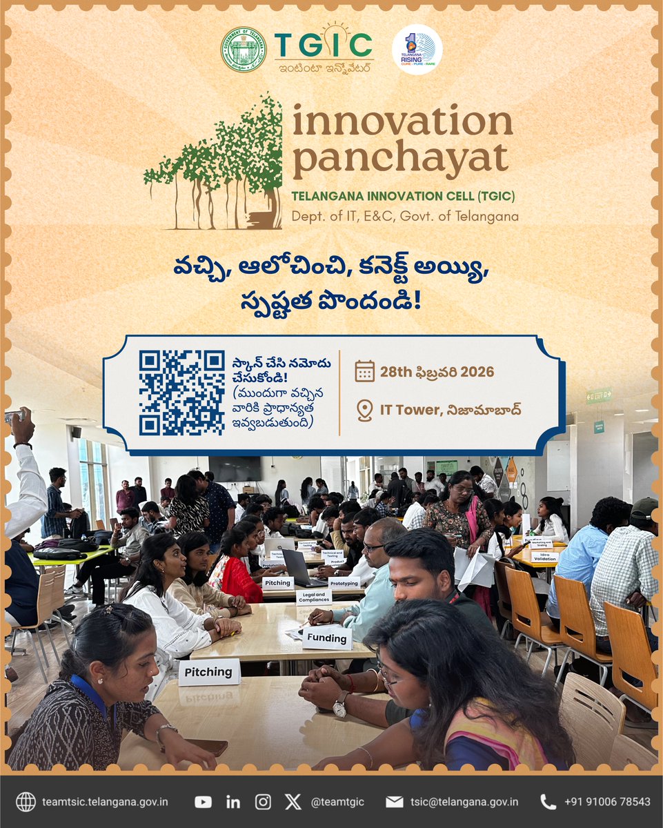 Telangana Innovation Cell, Govt. of Telangana tweet media