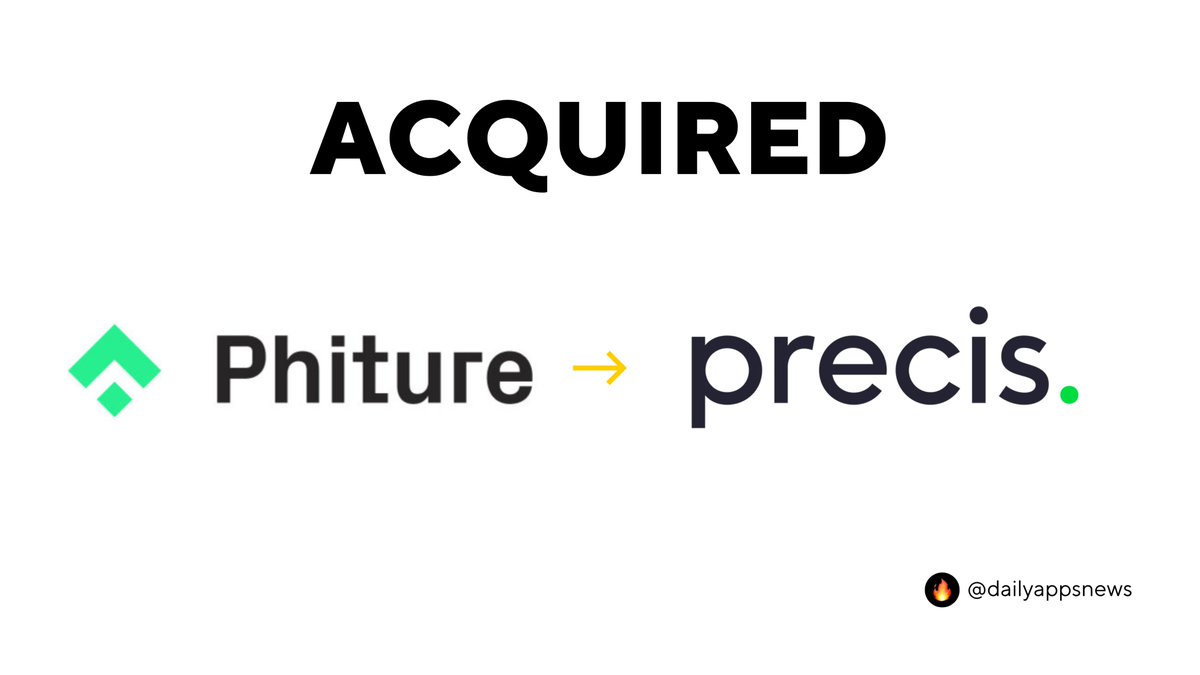 dailyappsnews's tweet photo. App-first agency @phiture acquired by Precis. 

Phiture is the agency of choice for giant mobile-first players like @SoundCloud, @Headspace, @Deezer. 

Precis is the agency of choice for e-commerce and retail giants like @amazon, @Fjallraven_Swe, and others.

Their client and service portfolio complements each other perfectly, without overlapping clients or services. 

This is how M&A has to be done across the board.