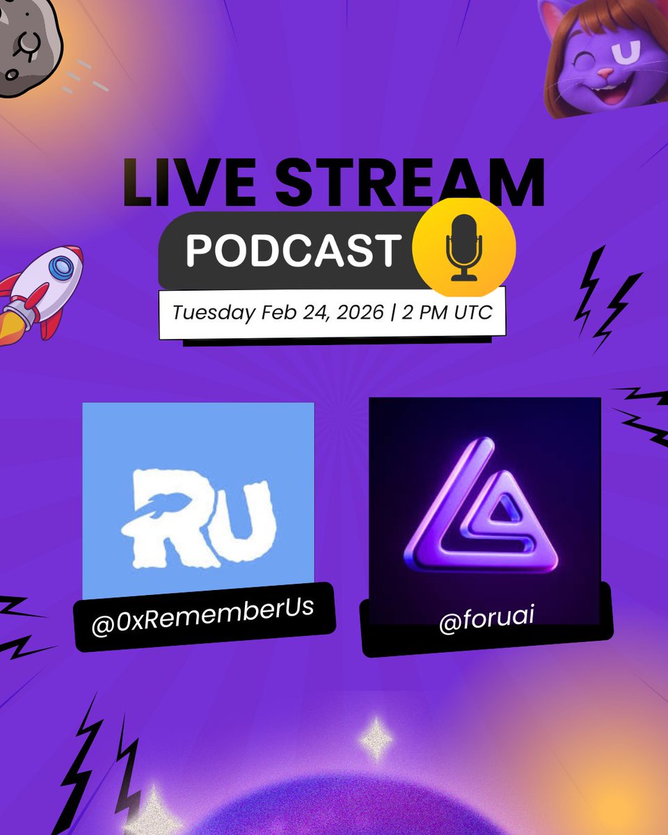 Good evening, afternoon n morning everyone wherever you are 😗 

Another day to be in AMA w/ Linda and Cory - foru core team 

Check your timezones and stand ready.

AMA will be on at 1400 UTC , see u  <a href="/ForUnation/">ForUnation</a> 💜💜

<a href="/Zan_ForU/">Zan</a> <a href="/corycongUwU/">Cory Cong</a> 
<a href="/foruai/">ForU AI | ฅ^◡ ⩊ ◡^ฅ</a>  $FORU token listing coming