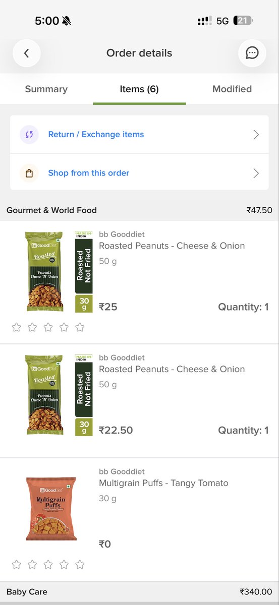 iamprawin_kumar's tweet photo. @bigbasket_com @jagograhakjago I bought roasted peanuts thru Big Basket. The MRP showing as ₹20 but i was charged ₹22.50 and ₹25.00.This is not right bigbasket. If you have get ₹5 rupee from 10,000 users per day.BigBasket simply get 50,000. This is #Scam. Public pls check MRP https://t.co/BdpGar36Qi