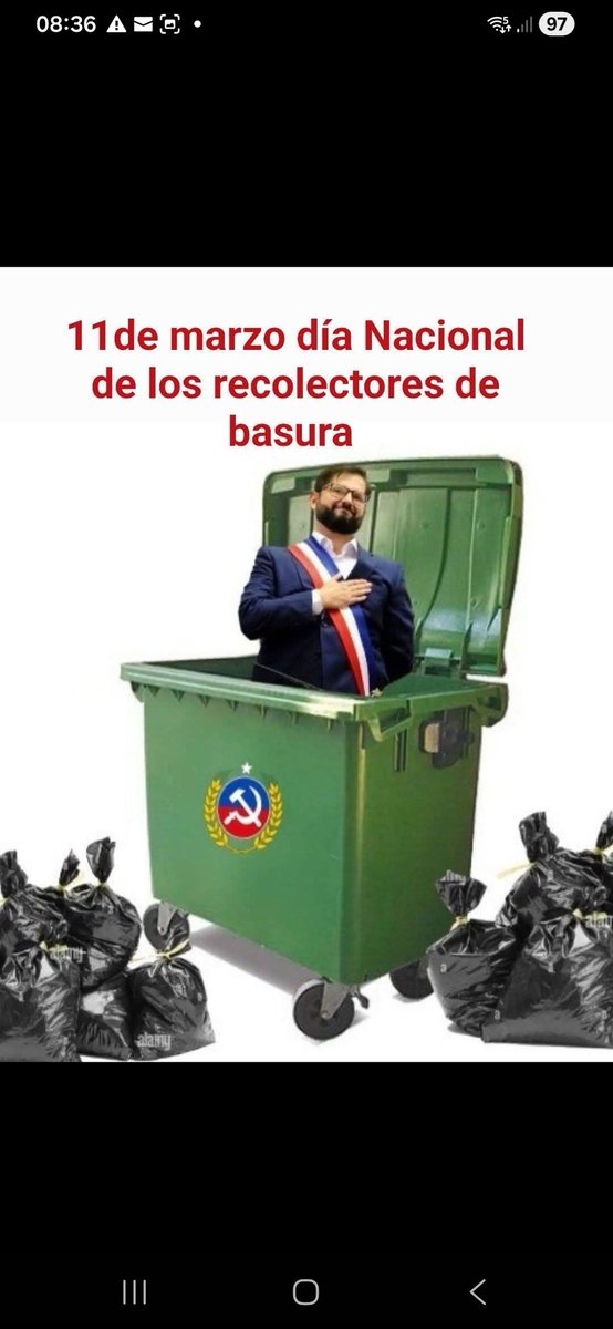 A SACAR LA BASURA DE CHILE 
😂😂😂😂