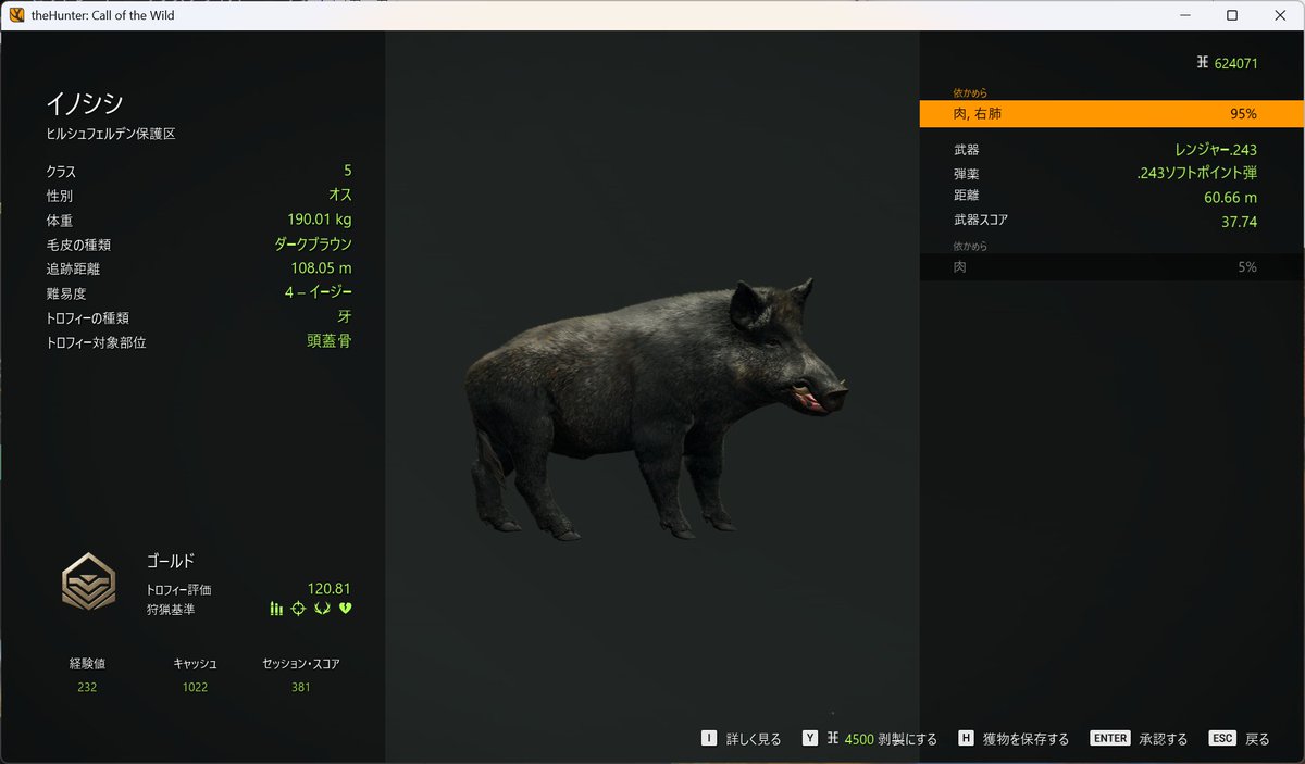 次の金曜日はthe Hunterではないので
忘れないうちにやっておきます
前回のthe Hunterの配信で獲得したゴールドです

#theHunter