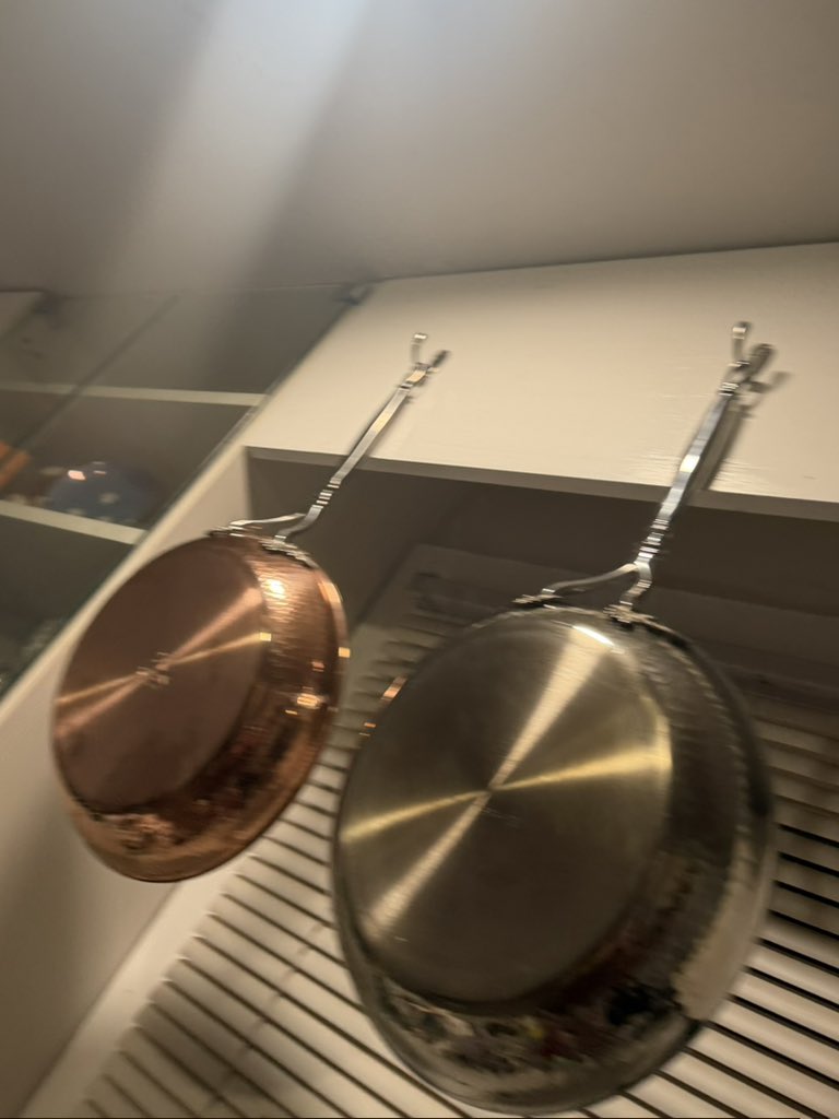 My loml’s pink pan patiently waiting for her