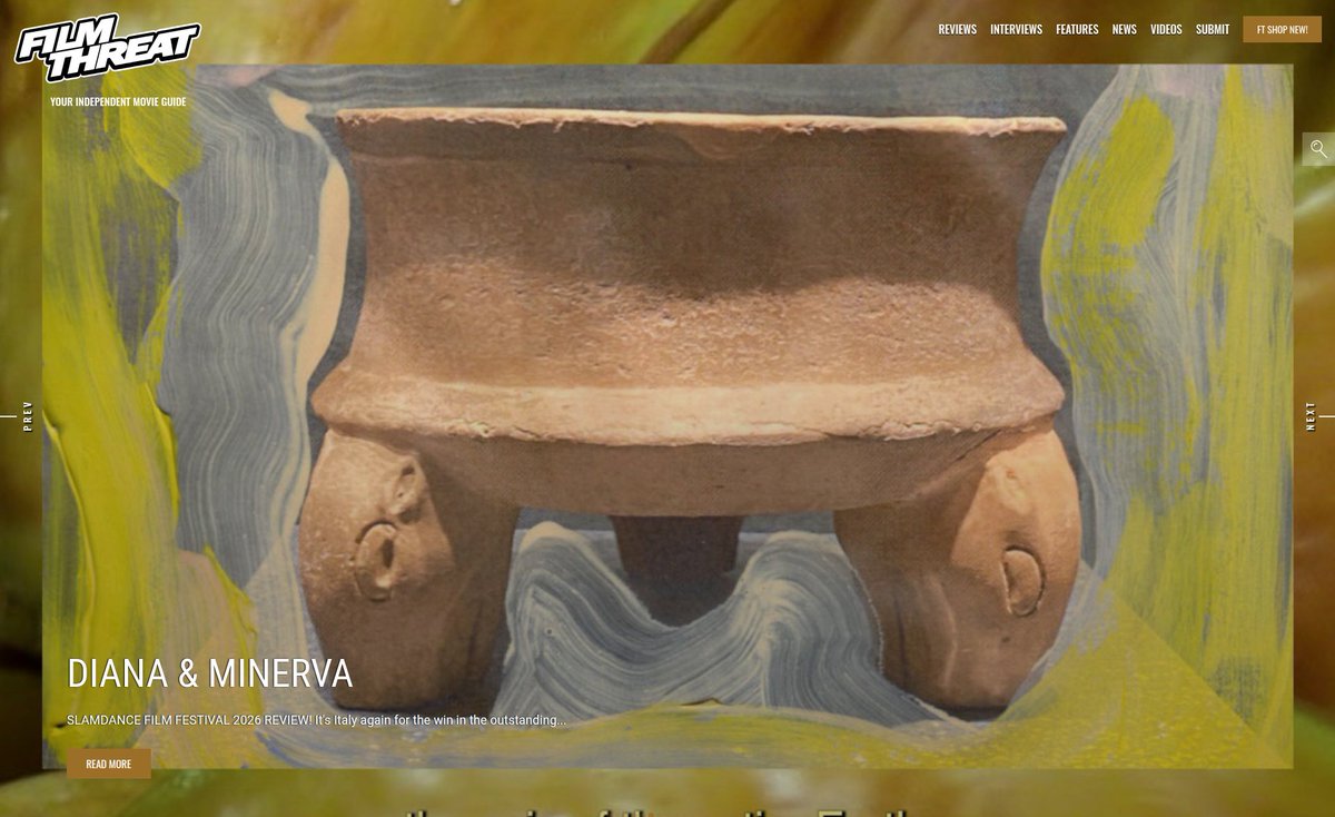 FilmThreat's tweet image. “…Diana, the goddess of the hunt…[and] Minerva, the goddess of war…engage in a cosmic dialogue…” Michael Talbot-Haynes meets Diana &amp;amp; Minerva at @Slamdance.
filmthreat.com/reviews/diana-… #Slamdance #FilmThreatSlamdance #Slamdance2026