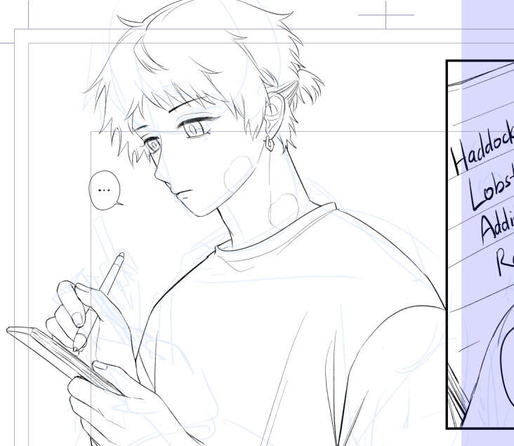 『波頭の星』の原稿step02、作業中。。。
step02で、イブリスのことをもっともっと描きます！
💓💓💓💓💓💓
怒ってないときのイブリス、こんな感じ。🥺🥺