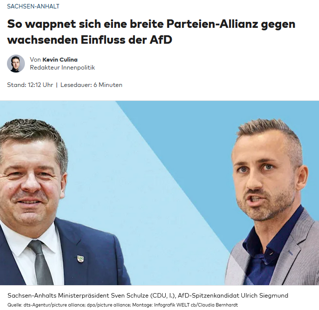 In #SachsenAnhalt wird derzeit von einem Parteienkartell aus 5 Parteien eine Parlamentsreform geplant, die einzig und allein darauf ausgerichtet ist, die 6. Partei im Landtag, die AfD, zu benachteiligen. Ziel ist, den demokratischen Übergang zu behindern, falls die AfD bei den