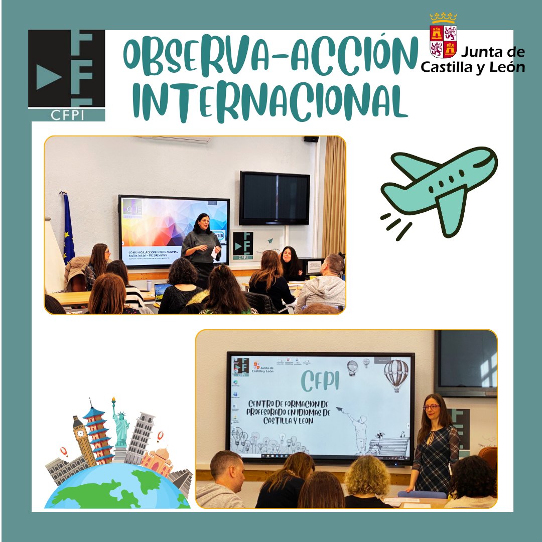 Celebramos la sesión inicial del PIE #observa_acción en modalidad internacional
Las ponentes Marina del Barco Molpeceres del IES JJLozano y Marta Aparicio Díaz del <a href="/ceiparcipreste/">Arcipreste de Hita</a> nos cuentan sus experiencias en el programa
#innovaCyL #internacionalizaCyL #aprendeinnovaycomparte