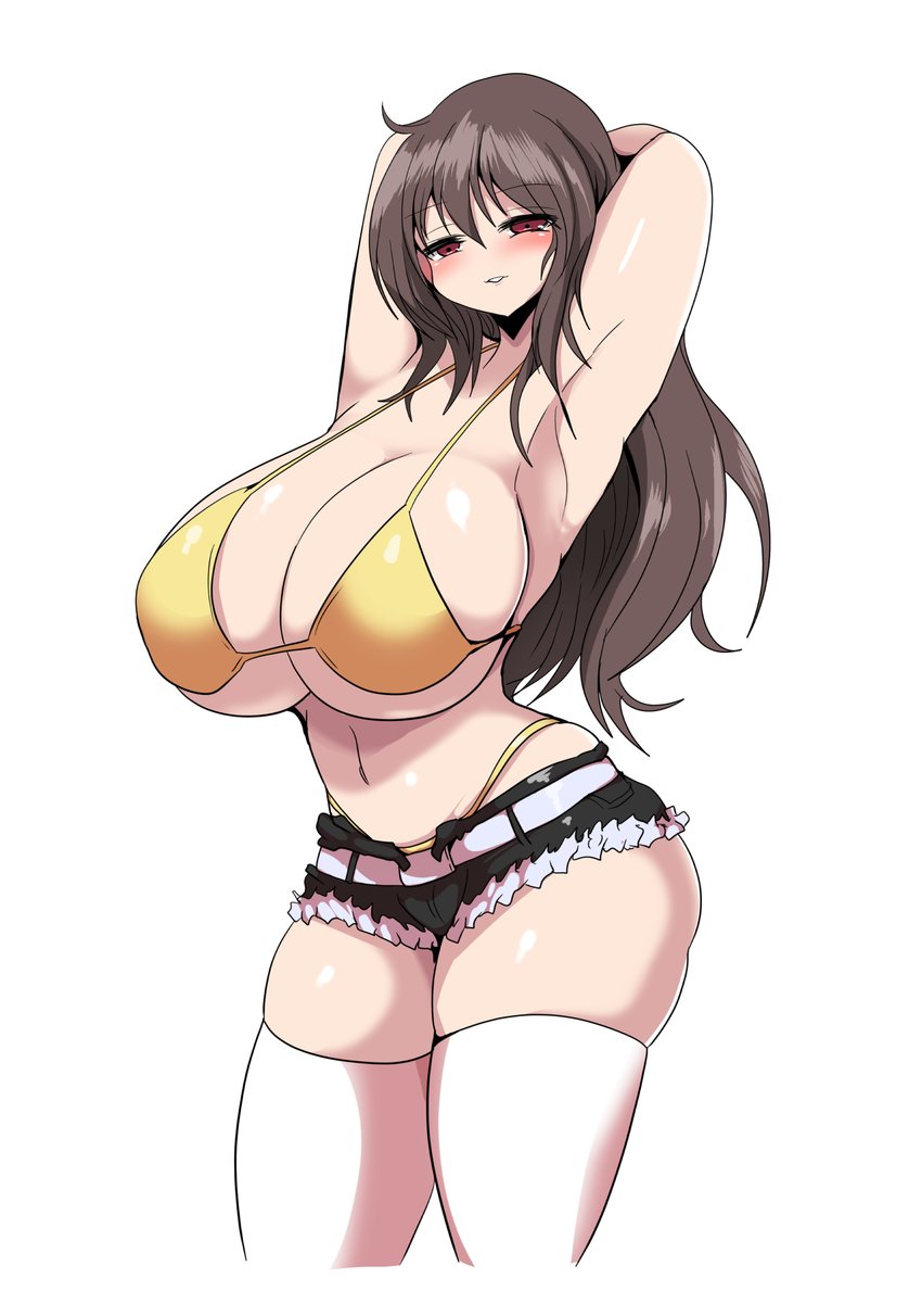 性癖
デカパイ黄色ビキニホットパンツ娘 