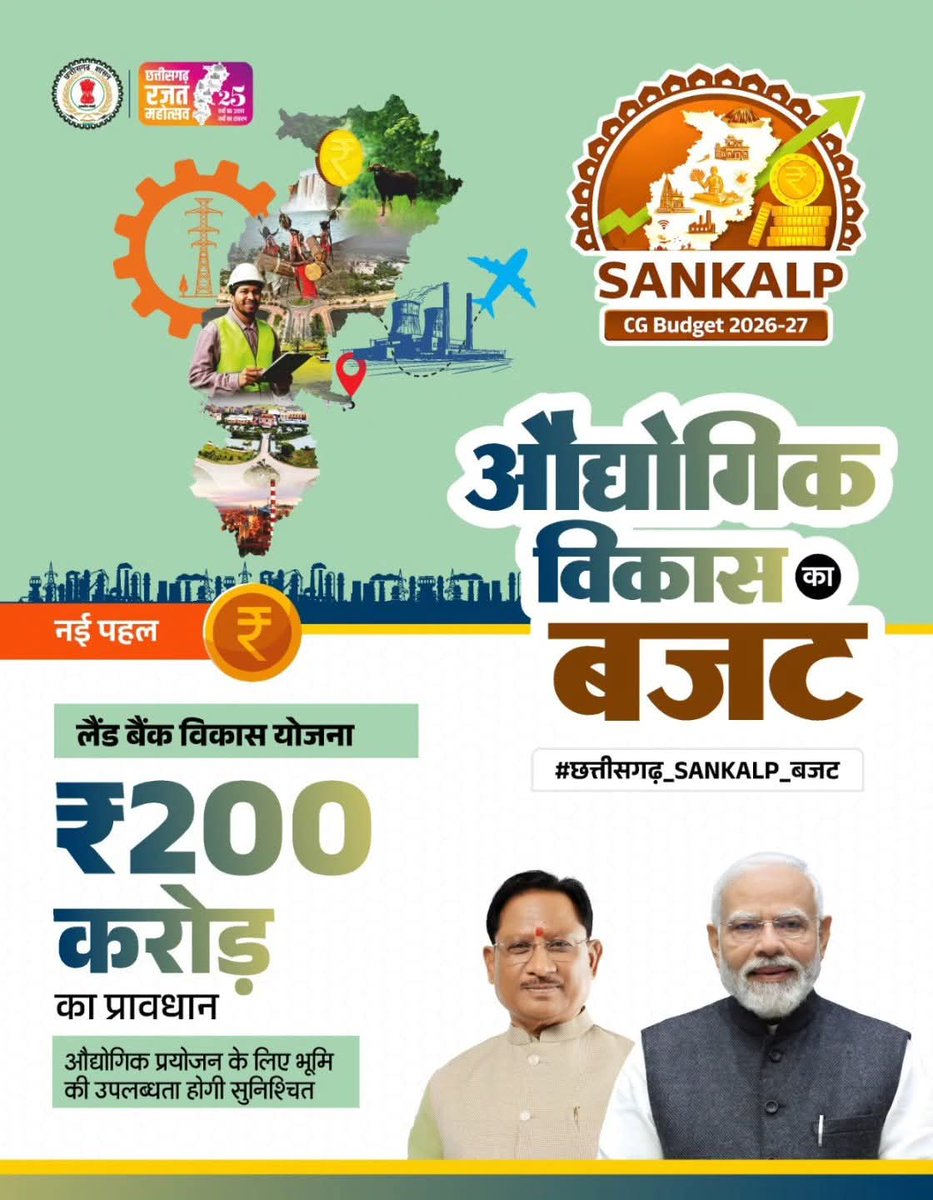 औ​द्योगिक विकास का बजट

औद्योगिक प्रयोजन के लिए भूमि की उपलब्धता सुनिश्चित करने के लिए 200 करोड़ रुपये का प्रावधान

#छत्तीसगढ़_SANKALP_बजट