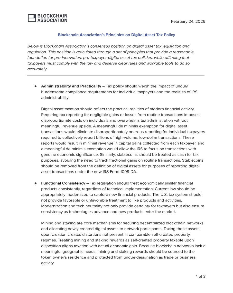 Blockchain Association tweet media