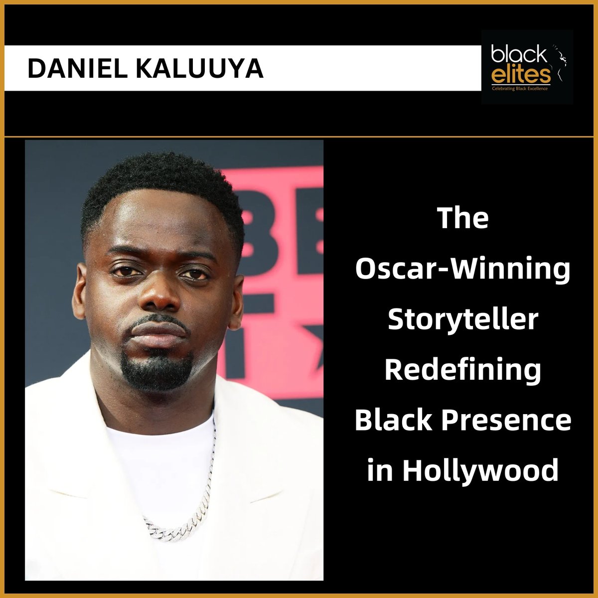 Daniel Kaluuya is a critically acclaimed British actor and producer whose journey from London’s council estates to Hollywood’s biggest stages embodies resilience, versatility, and Black excellence. Born in 1989 to Ugandan parents, Kaluuya first made waves on British television in