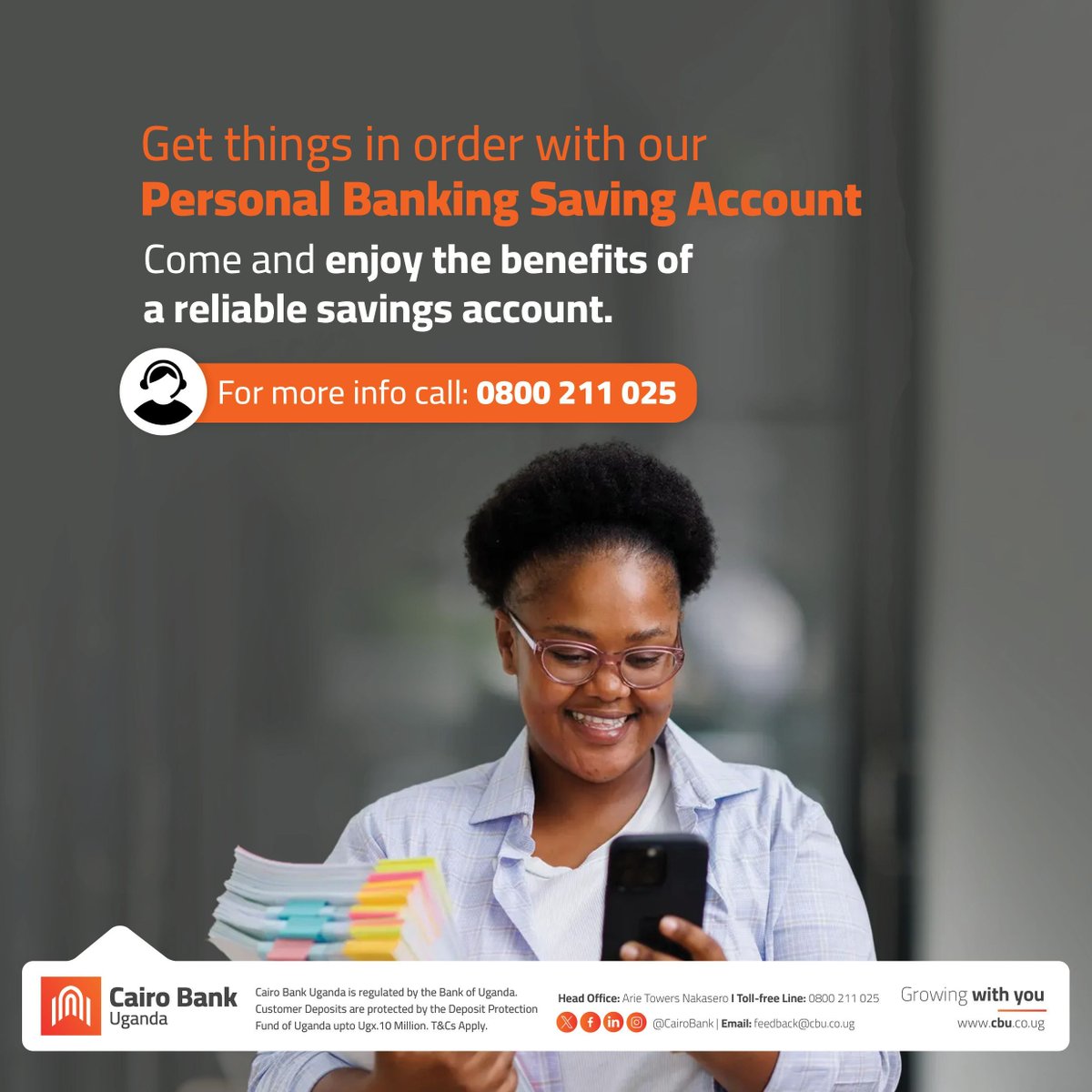 Stay ahead of this life's game with our Cairo Save Account. 

#CairoSaveAccount #personalbanking #CairoWay #BankingwithYou