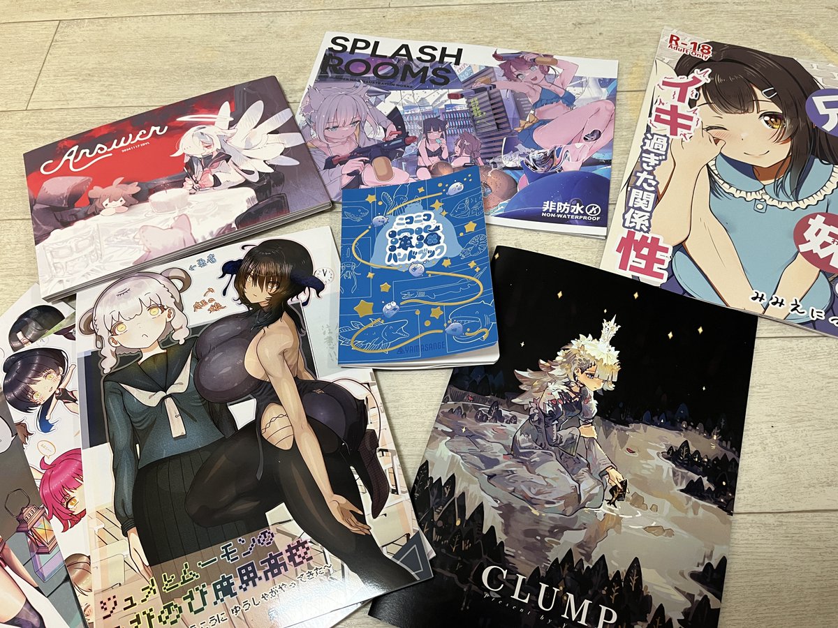 COMITIA155 の戦利品③ 左上から… □ꓕꓛꓤꓵさん(@urct)の既刊 もうね