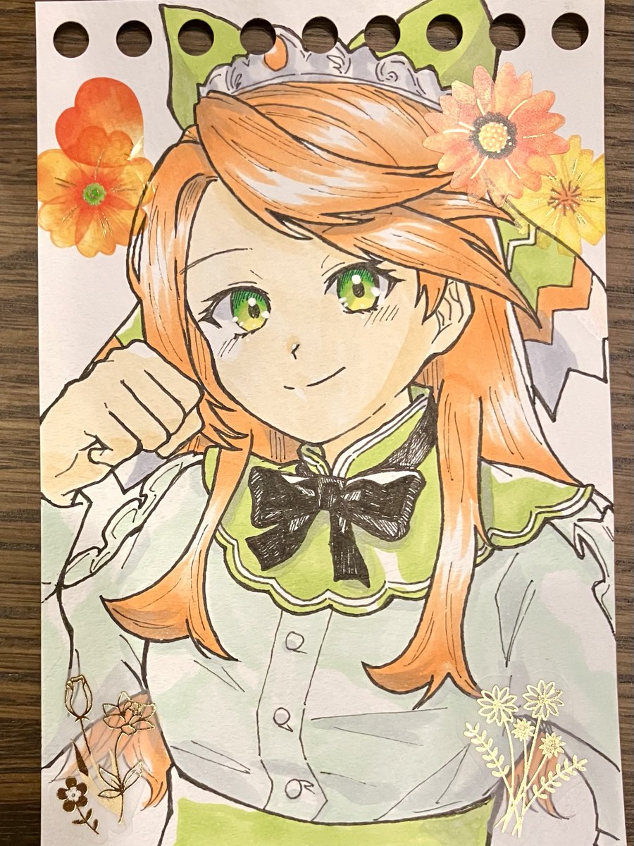 エーティエも描けた🌸
まじで今日覚醒してるかも…！(シール貼る前のは撮り忘れた)