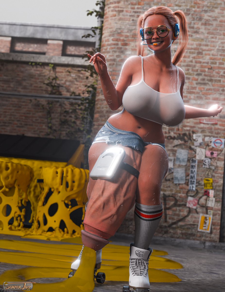 Semper_Brap's tweet photo. [COMM] A simple little pinup of the commissioner's smeg-spewing sk8r grrrl OC. Enjoy! https://t.co/AHg4ffZyQ1