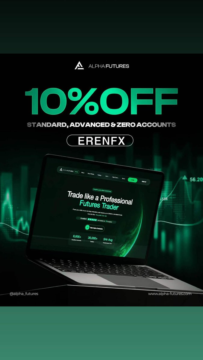 ERNDXY's tweet photo. I am giving away 2 x 50k zero accounts with @Alpha_Futures_ 

Steps to enter the giveaway:
Follow https://t.co/KmP9Zin5UW
Follow me at @ERNDXY 
Tag 3 Friends   
Follow @Alpha_Futures_ 
Join my discord: https://t.co/19rs5nJE8f
Bonus : Use code ERENFX at checkout with Alpha Futures https://t.co/vME33BBOqc
