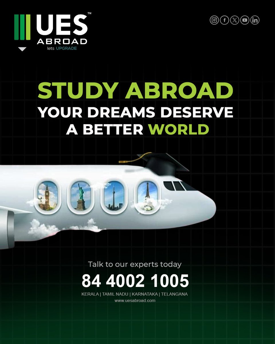 uesabroad's tweet image. Study abroad. Gain a world-class education &amp;amp; global career edge. 🌍✨
📞 84 4002 1005 | 🌐 uesabroad.com
#StudyAbroad #PostStudyWorkVisa #InternationalEducation #OverseasStudies #GlobalCareerOpportunities #WorkVisaAfterGraduation #InternationalDegreePrograms
