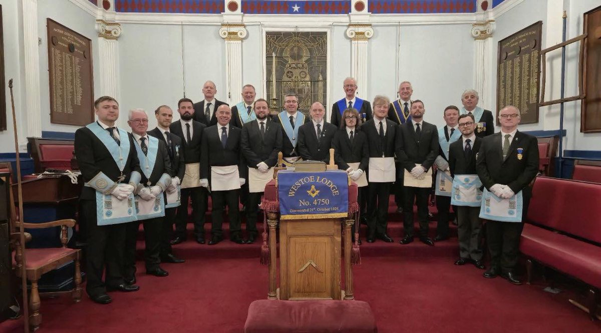westoe4750's tweet photo. A great night was had by all, with no less than 6 E.A.'s in attendance to see Shaun be initiated into Westoe lodge https://t.co/gktn7L5553