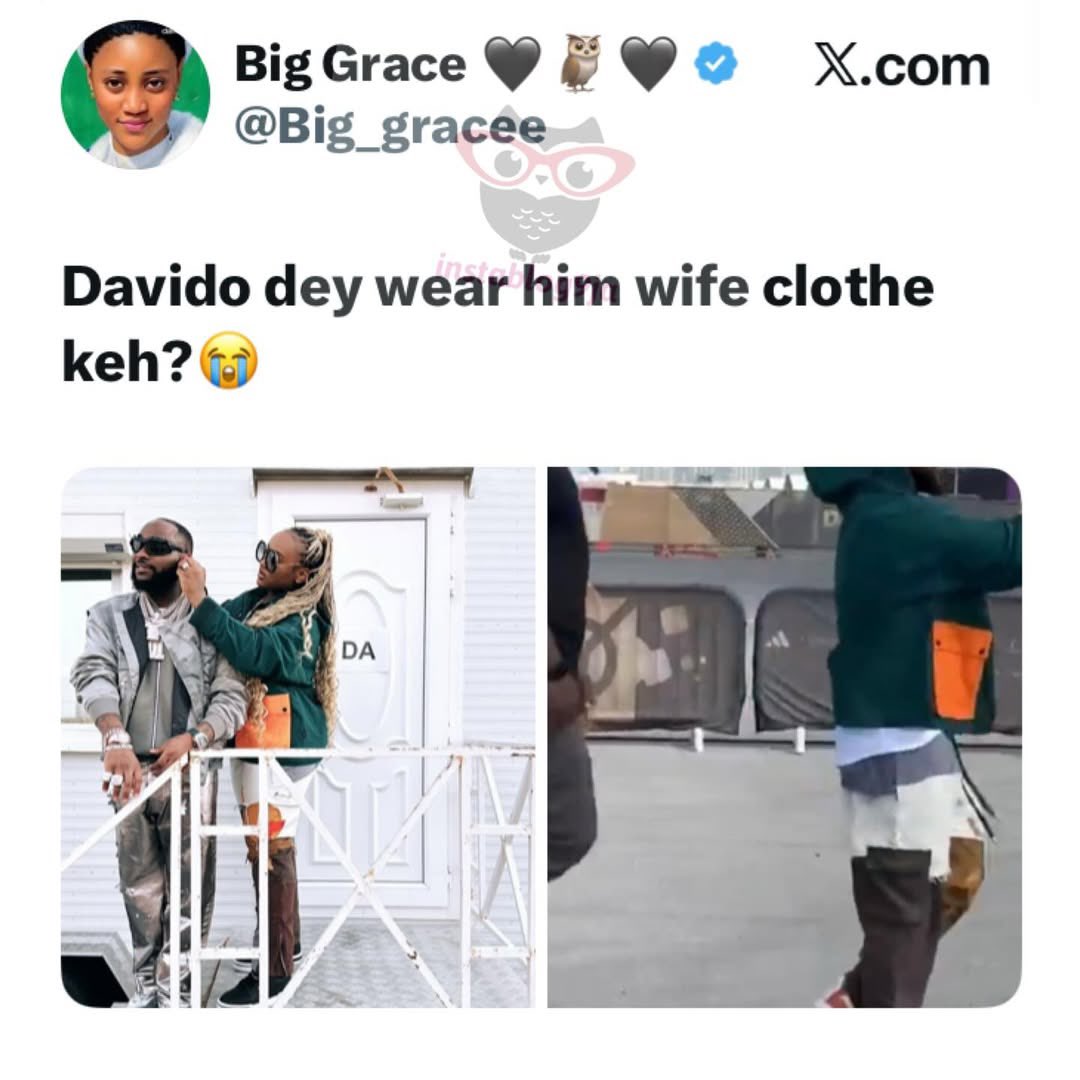 instablog9ja's tweet photo. Davido Raids Chef Chi’s Wardrobe, steps out in Her 2022 World Cup Baggies https://t.co/o1JIXKypKO