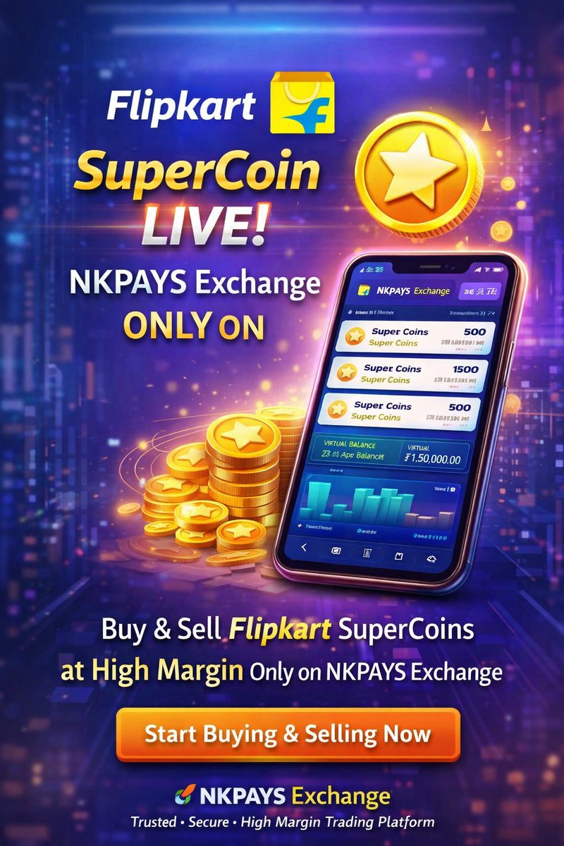nkpays's tweet photo. Now LIVE on NKPays Exchange 🚀

🎮 Google Play Recharge API
🪙 Flipkart SuperCoins Trading
High Margin. Secure Platform. Seamless API.

Scale your digital business today.

#NKPaysLite #NKPaysExchange #APIPlatform #SuperCoins #Fintech https://t.co/R2T25Avdwu