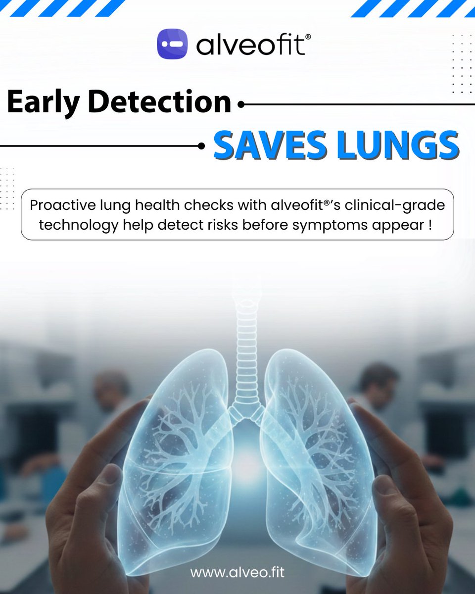 alveofit's tweet photo. Protect what matters most - your #lungs.
Clinical-grade checks with #alveofit help detect risks early for timely #care and better #respiratory outcomes. Early detection = better protection.
Protect what matters most - your lungs.

#EarlyDetection #LungHealth #PreventiveCare https://t.co/KPzu0ESoJP