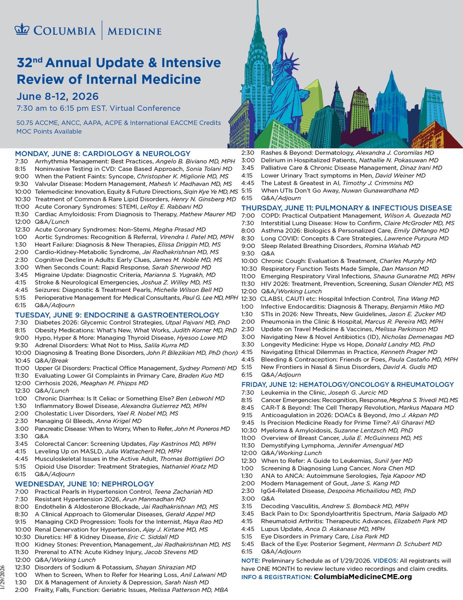 Columbia Med CME tweet media