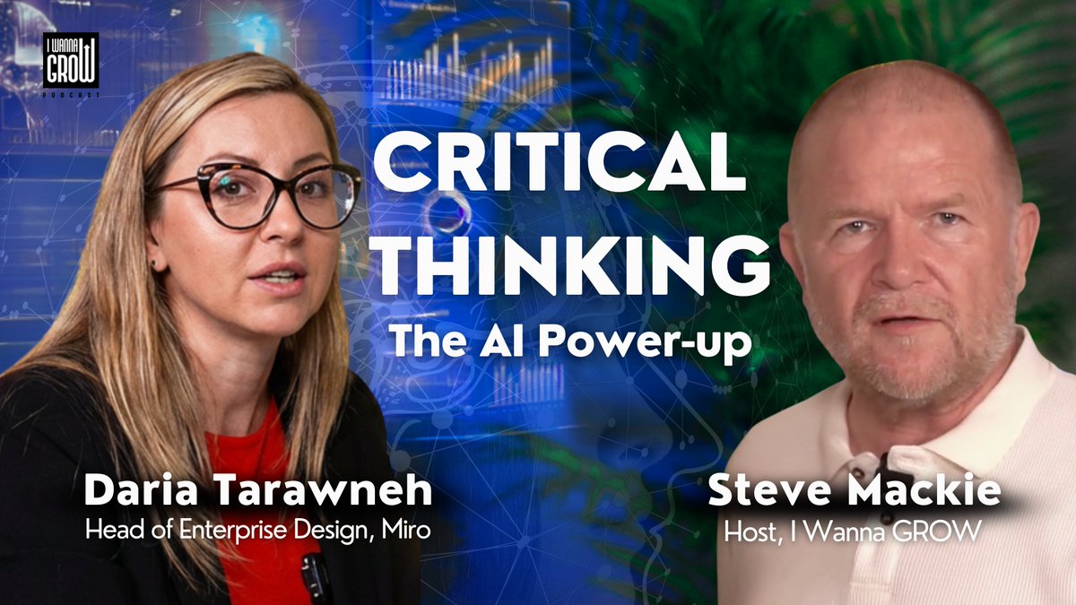 Why Critical Thinking is the Ultimate AI Power-Up | Don’t Get Left Behind <a href="/daria_tarawneh/">daria tarawneh</a> <a href="/_SteveMackie/">Steve Mackie</a> <a href="/BizStartUpQatar/">Business Start Up Qatar</a> <a href="/MiroHQ/">Miro</a> 

youtu.be/8Bmyq_26xvw?si… via <a href="/YouTube/">YouTube</a>